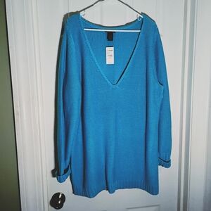 Cotton Sweater Tunic Length Lane Bryant 22/24